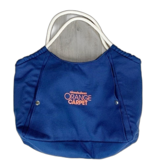 Nickelodeon‎ Vintage Television Network Orange Carpet Tote Bag Blue Orange Rope - Picture 13 of 16